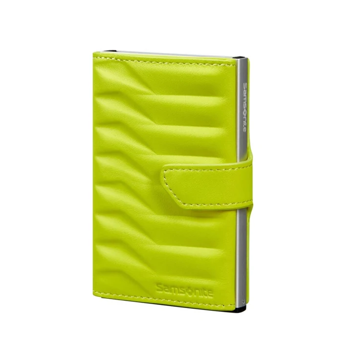 Lime Samsonite slide-up wallet