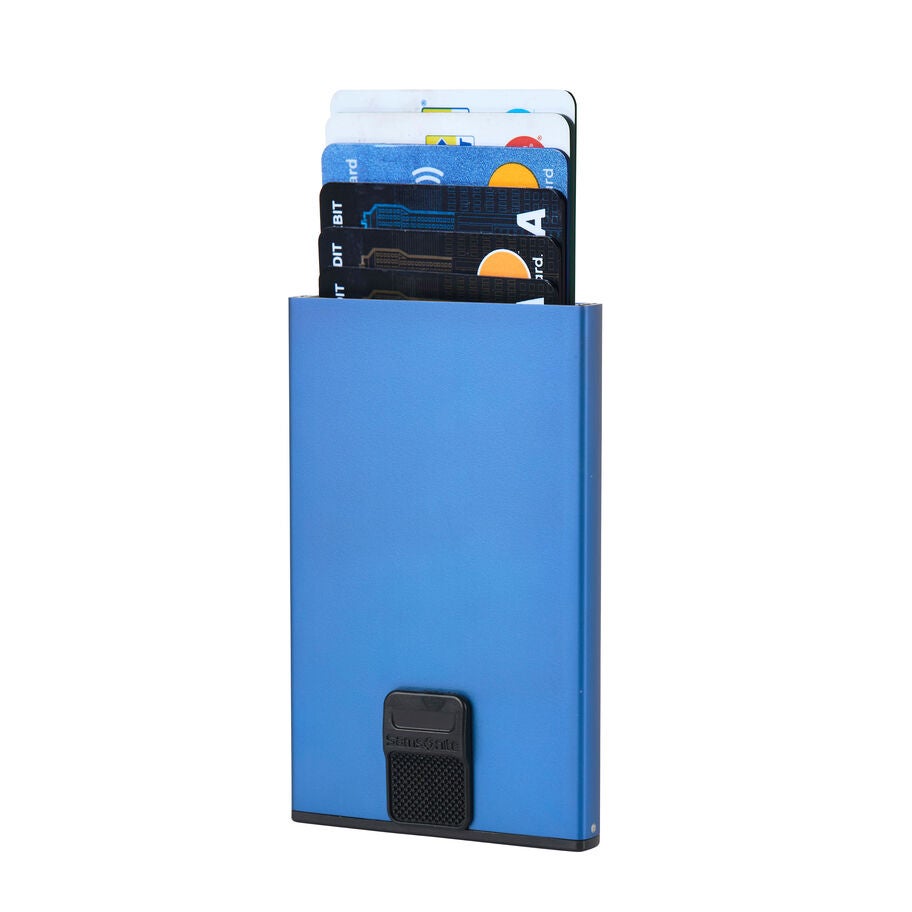 Samsonite Alu Fit Slide-Up Case — True Blue, detail view