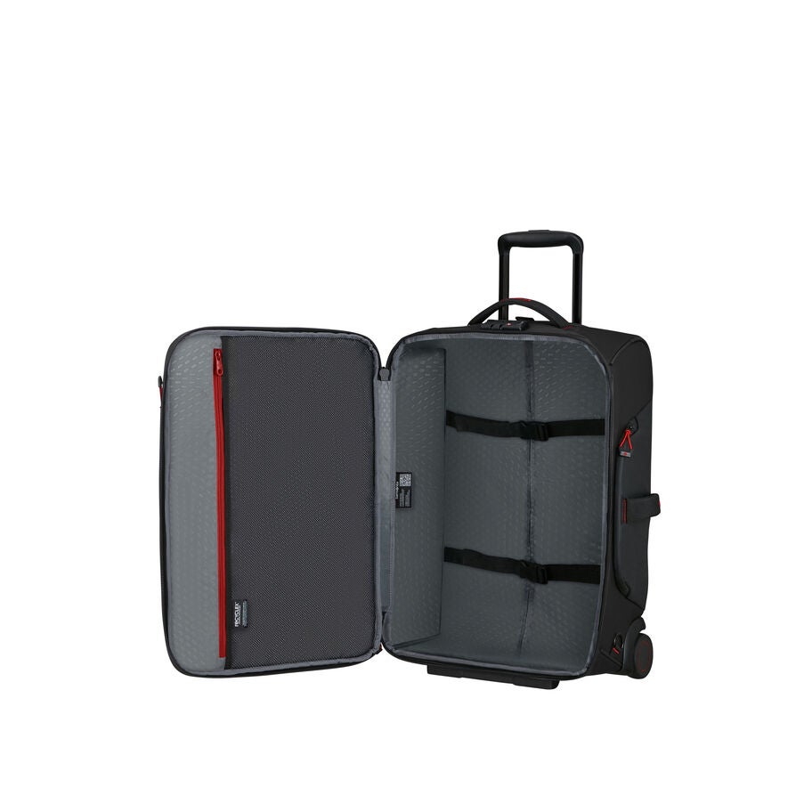 Samsonite EcoDiver Wheeled Duffle Backpack (55/20) — Black, detail view