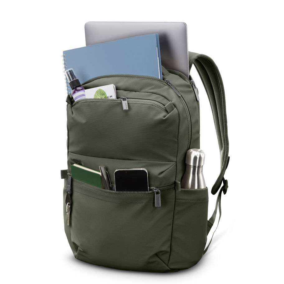 Samsonite Laptop Backpack — Olive, detail view