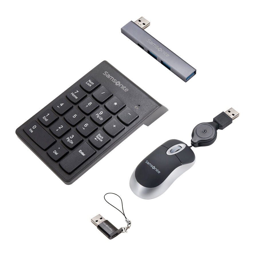 Samsonite Travel Accessories 4 Piece Tech Set — Black