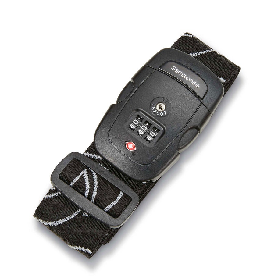 Samsonite Accessories 3 Dial Travel Sentry Combination Luggage Strap — Black