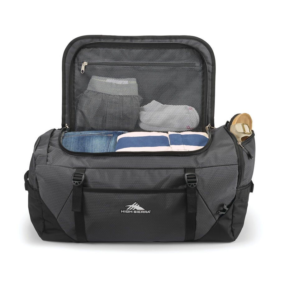 High Sierra Fairlead Convertible Duffle — Mercury/Black