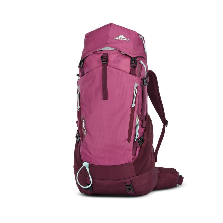 High Sierra Pathway 2.0 Women 60L Frame Pack — Berry/Maroon