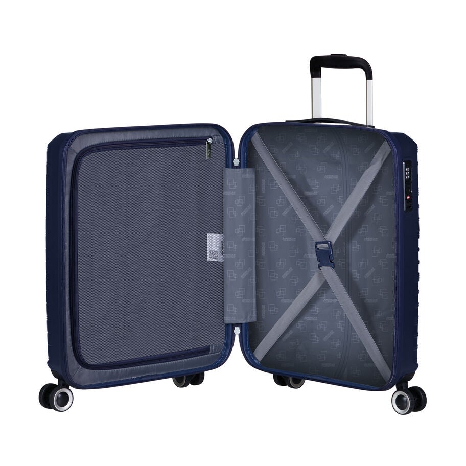 American Tourister Surftime Spinner Carry-On — Metallic Blue