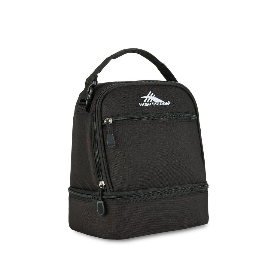 High Sierra Lunch Bags Stacked Compartment Lunch Kit — Black