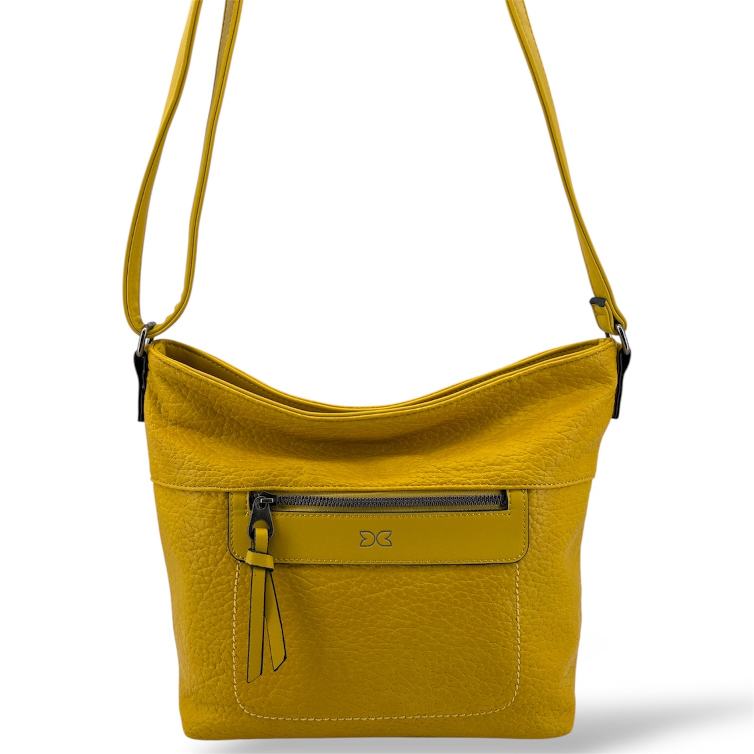 Vegan Leather Hobo Style Cross-body Bag — Medium Small