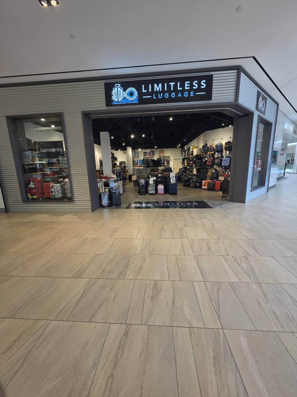 Limitless Luggage storefront at Londonderry Mall